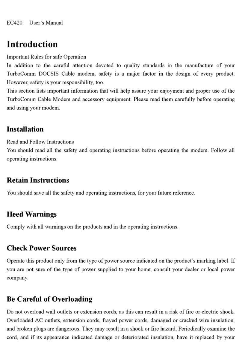 TURBOCOMM EC420 user manual