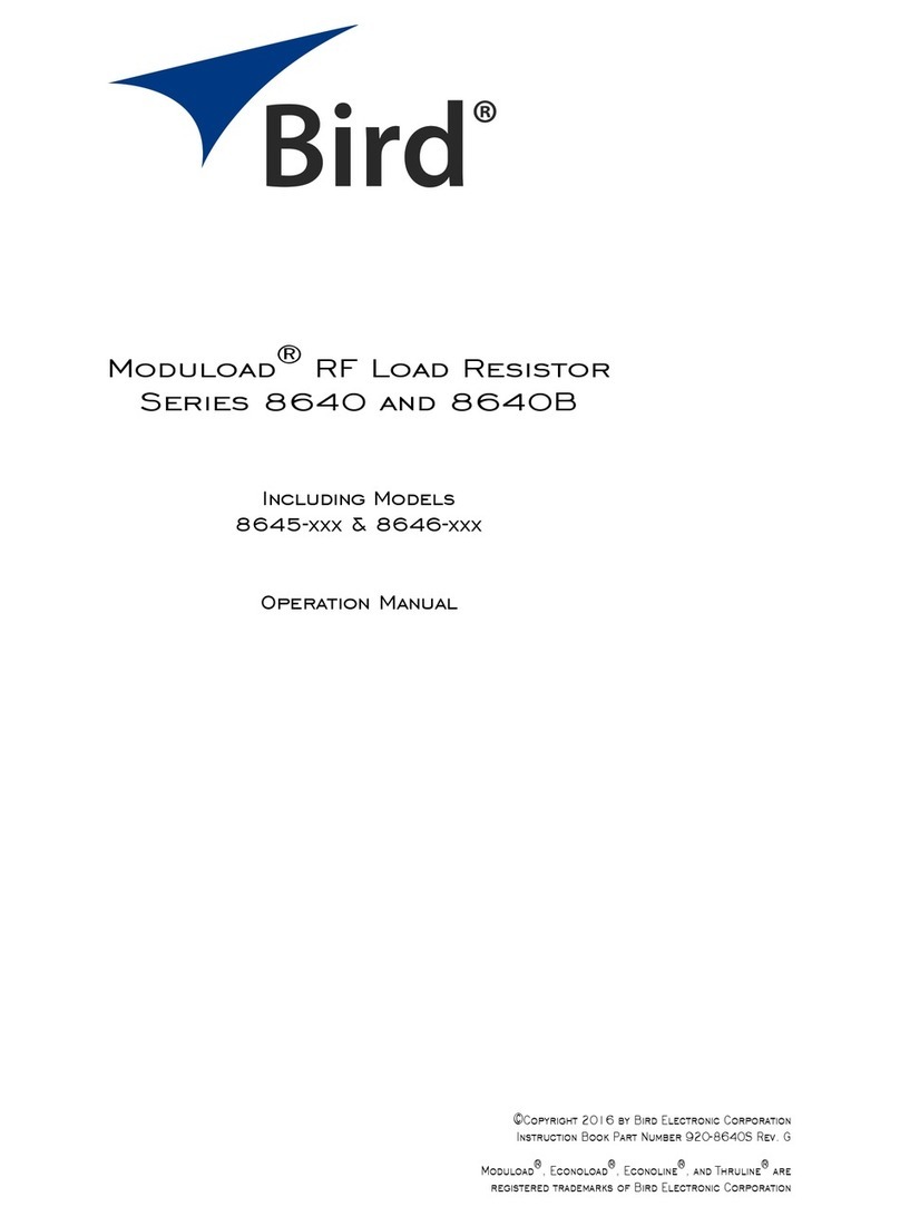 BIRD Moduload 8640 Series Operation manual