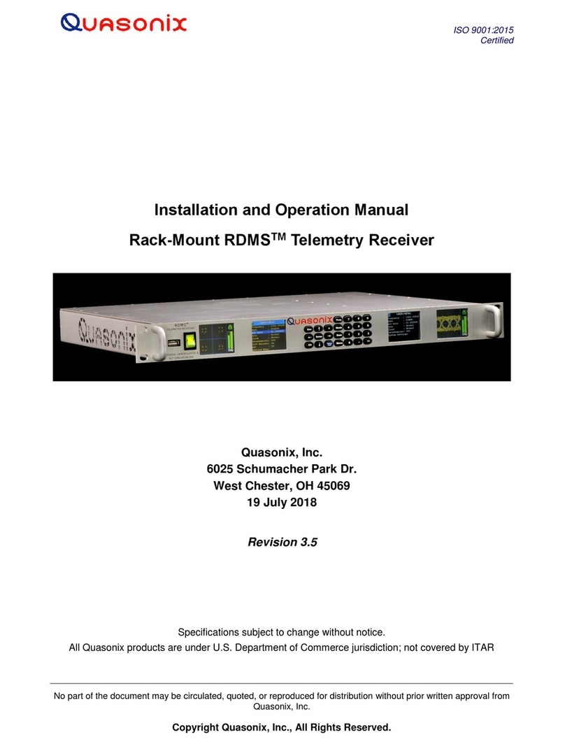 Quasonix QSX-RDMS-RM Series Installation and operation manual