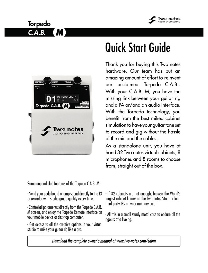 Two notes Audio Engineering Torpedo C.A.B. M User manual