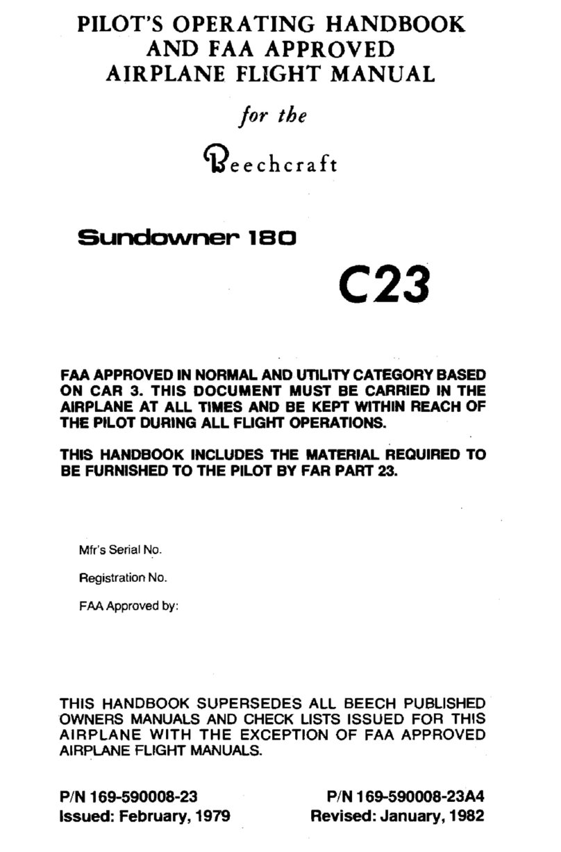 Beechcraft C23 SUNDOWNER 180 Owner's manual