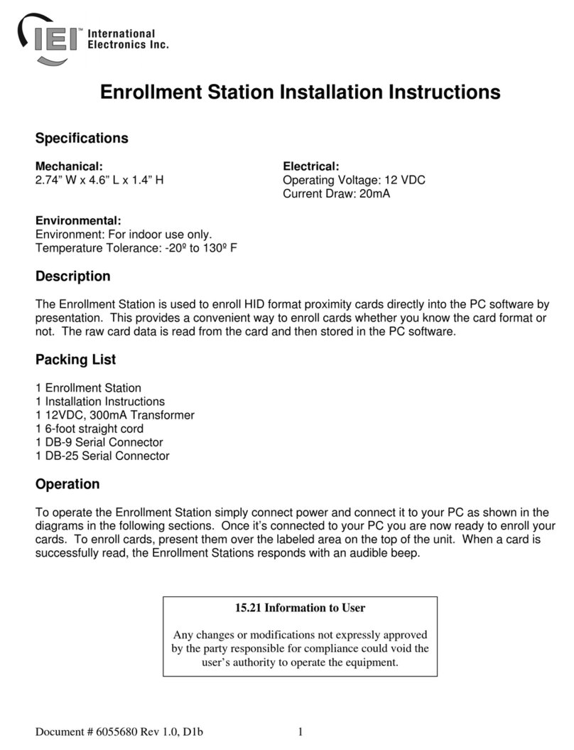 IEI Technology Enrollment Station installation instructions