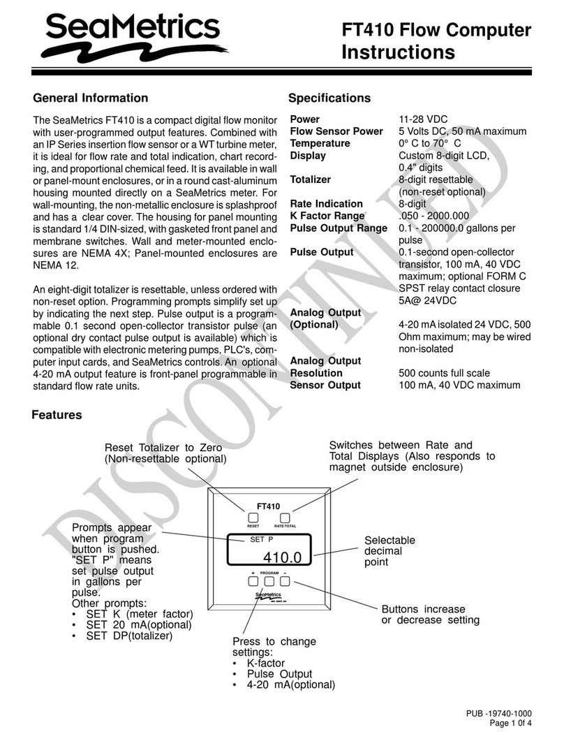 Seametrics FT410 User manual