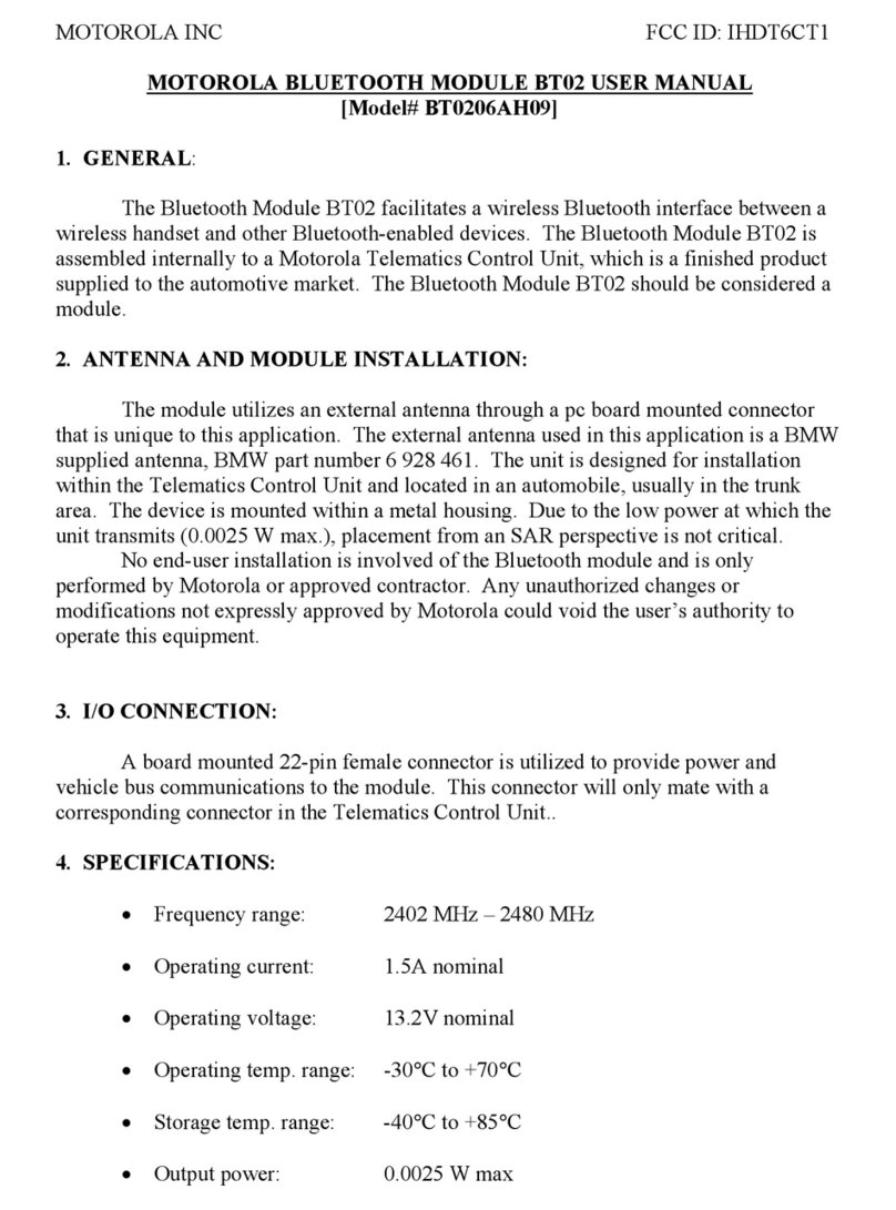 Motorola BT02 User manual