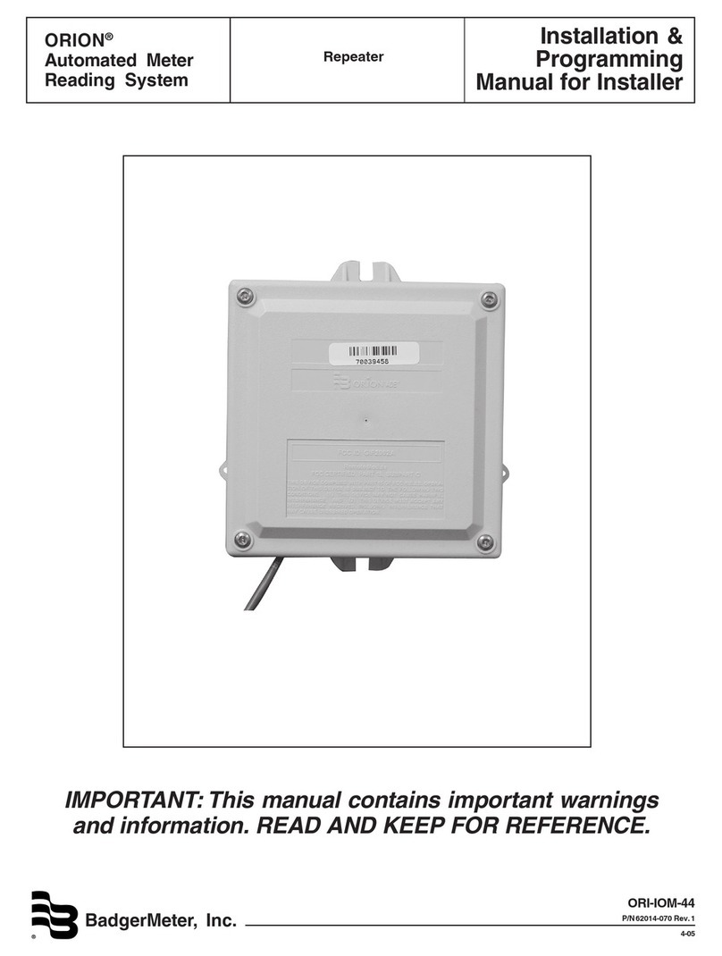 Badger Meter ORION Assembly instructions Badger Meter ORION Assembly instructions