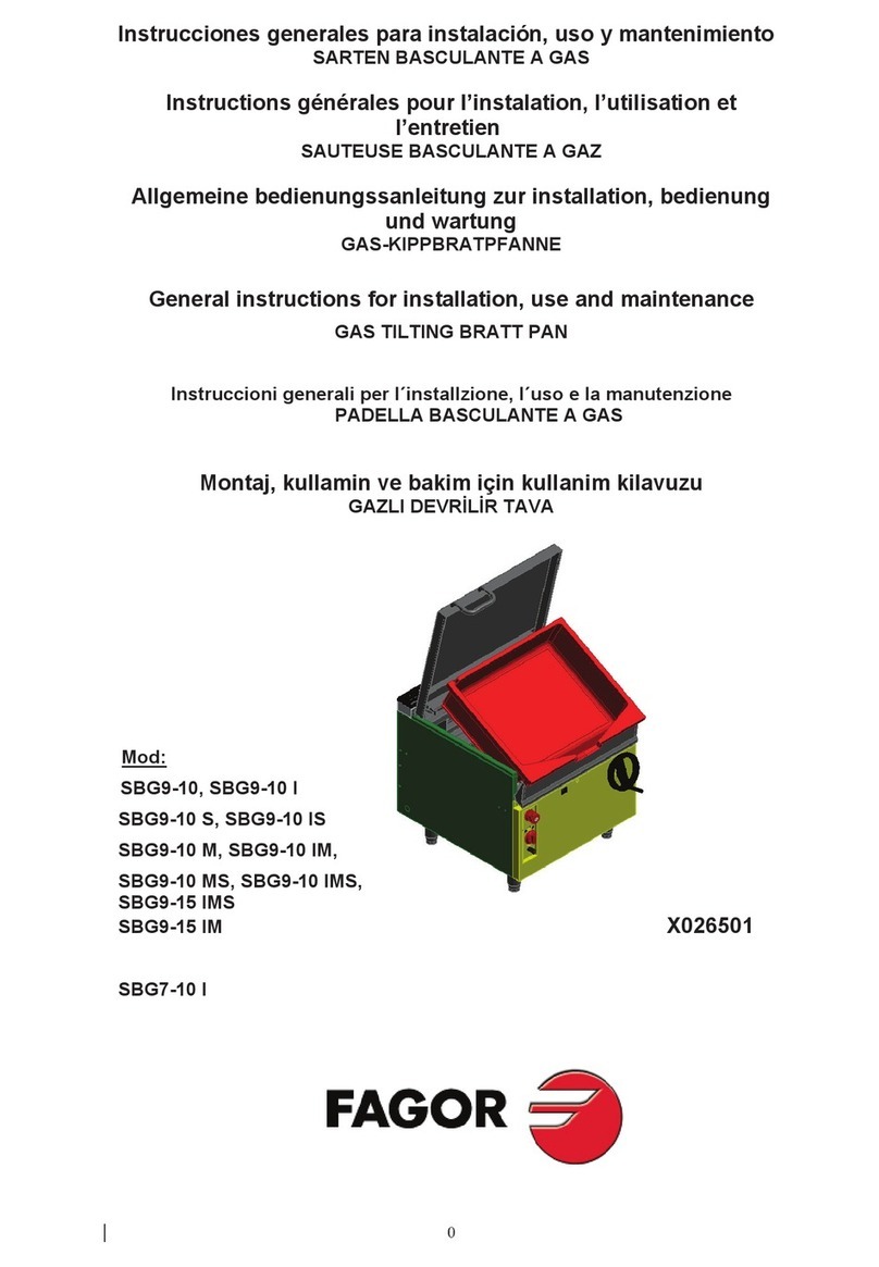 Fagor SBG9-10 General instruction for installation use and maintenance