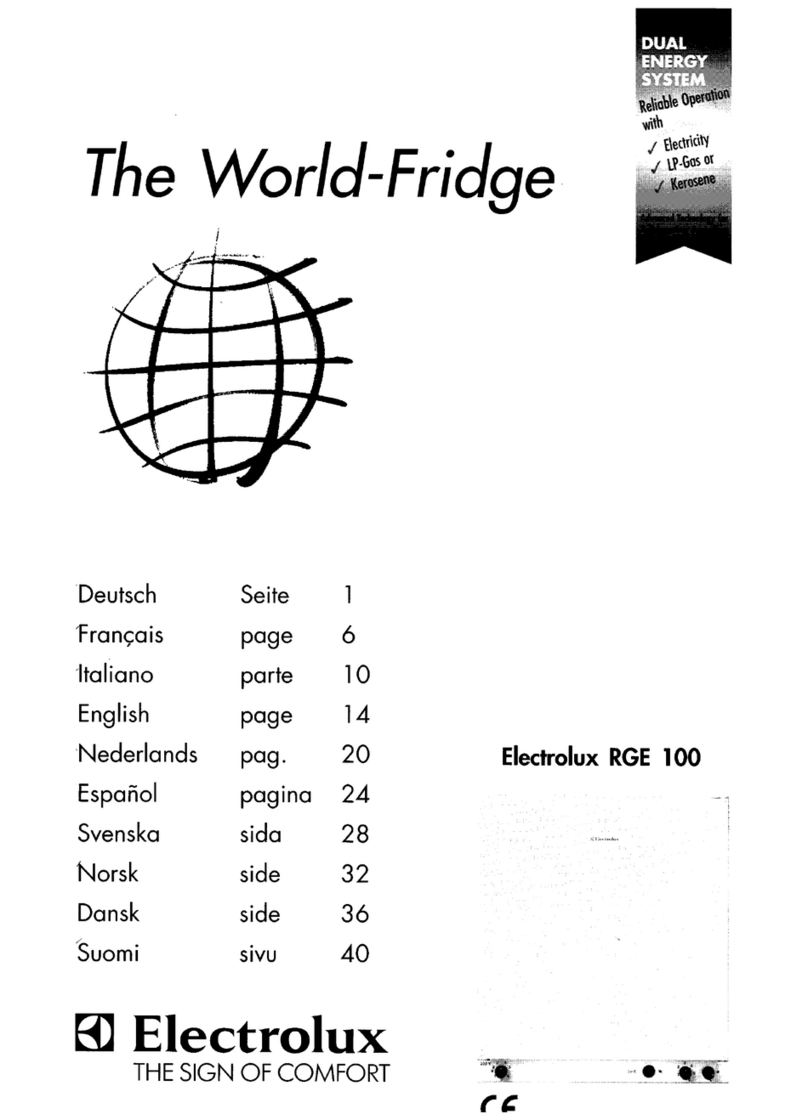 Electrolux RGE 100 user manual