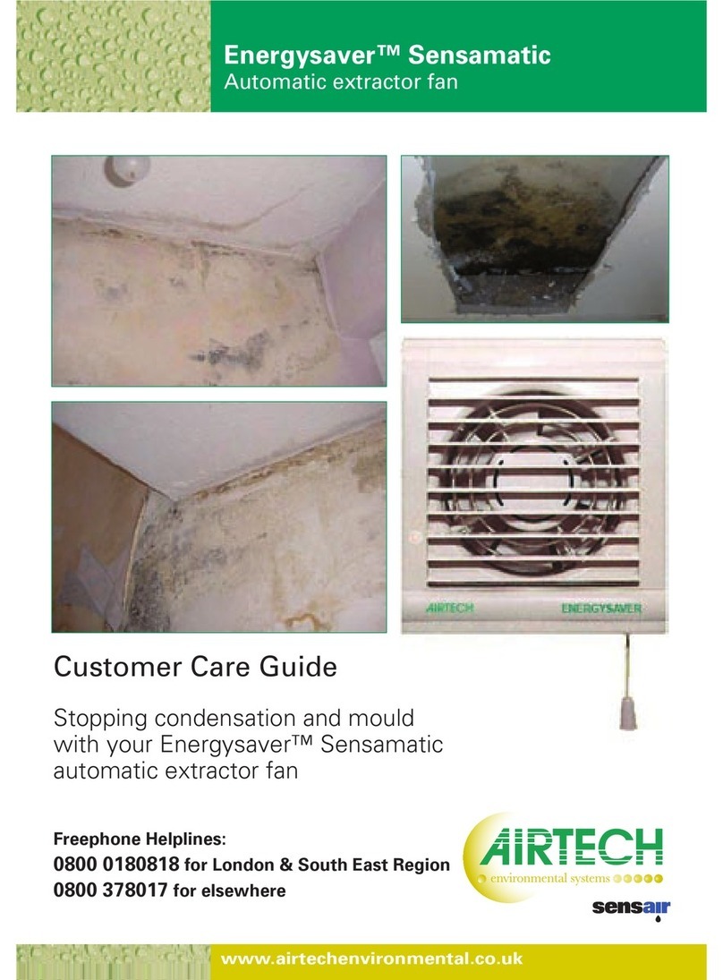 AirTech Energysaver Sensamatic Customer care guide