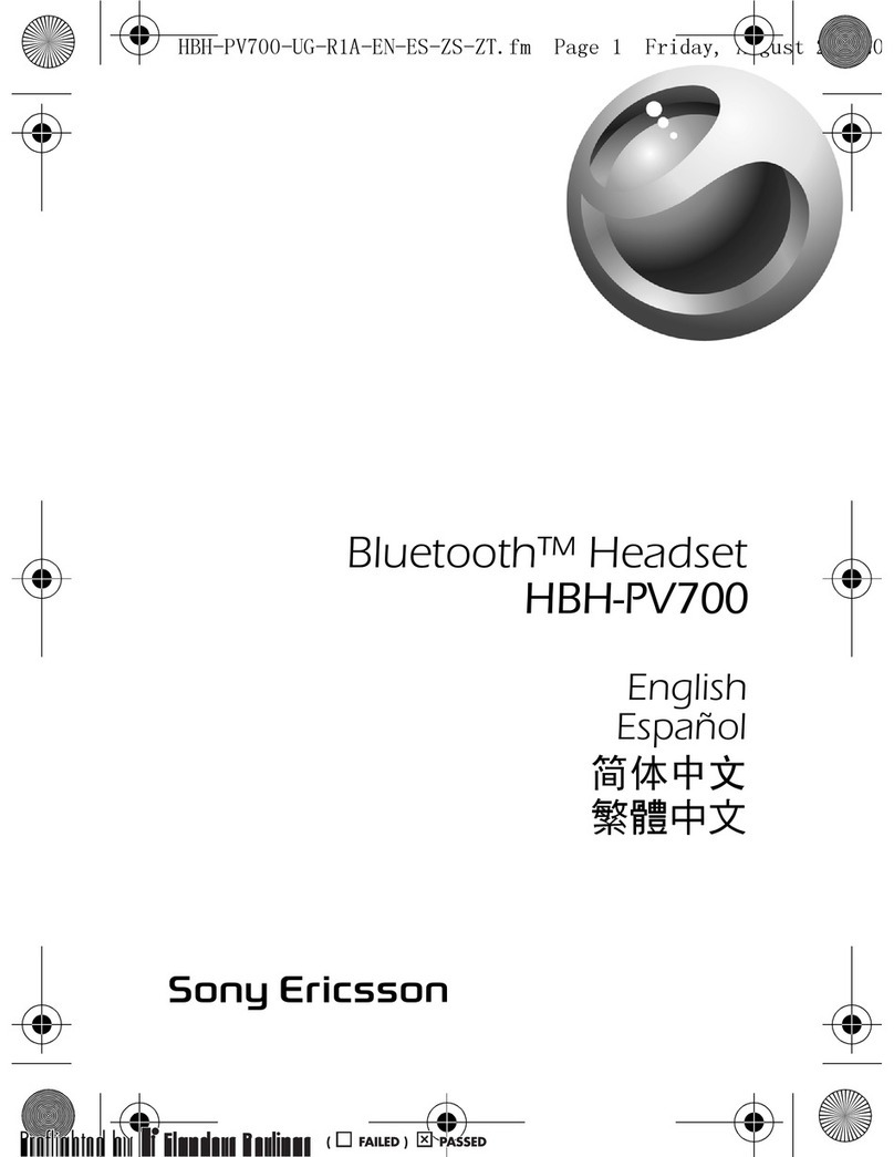 Sony Ericsson HBH-PV700 User manual