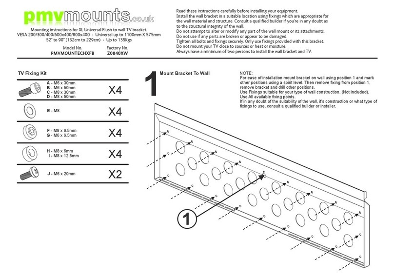PMV Mounts PMVMOUNTECHXFB Mounting instructions