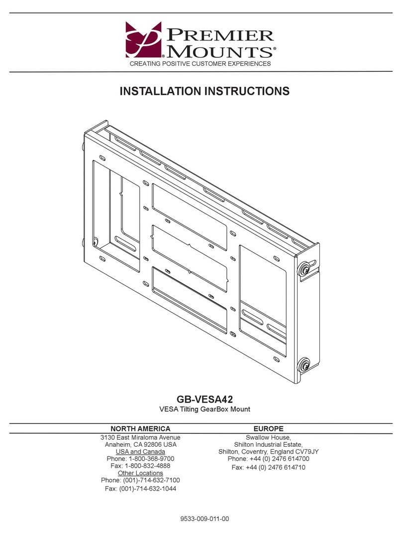 Premier Mounts GB-VESA42 installation instructions