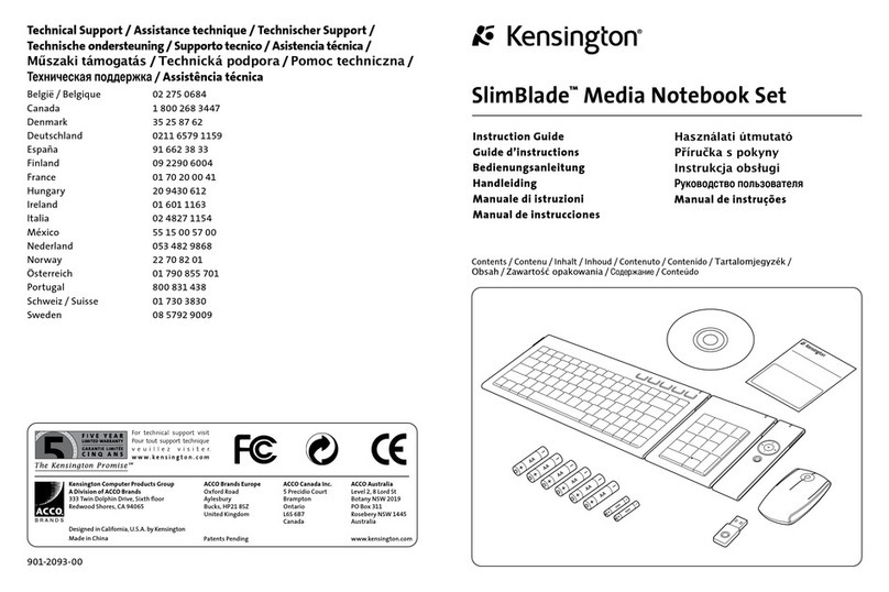 Kensington SlimBlade Instruction guide