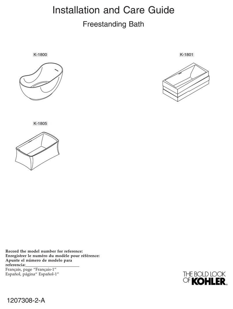 Kohler K-1800 Assembly instructions Kohler K-1800 Assembly instructions