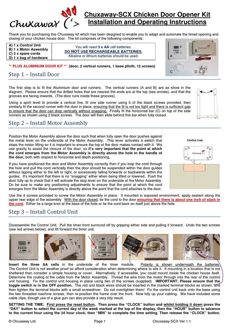 ChuXawaY SCX Installation and operating instructions