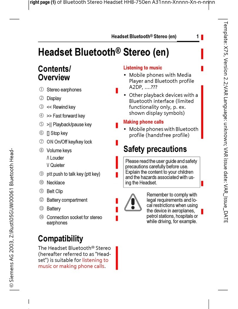 Siemens HHB-750 user manual