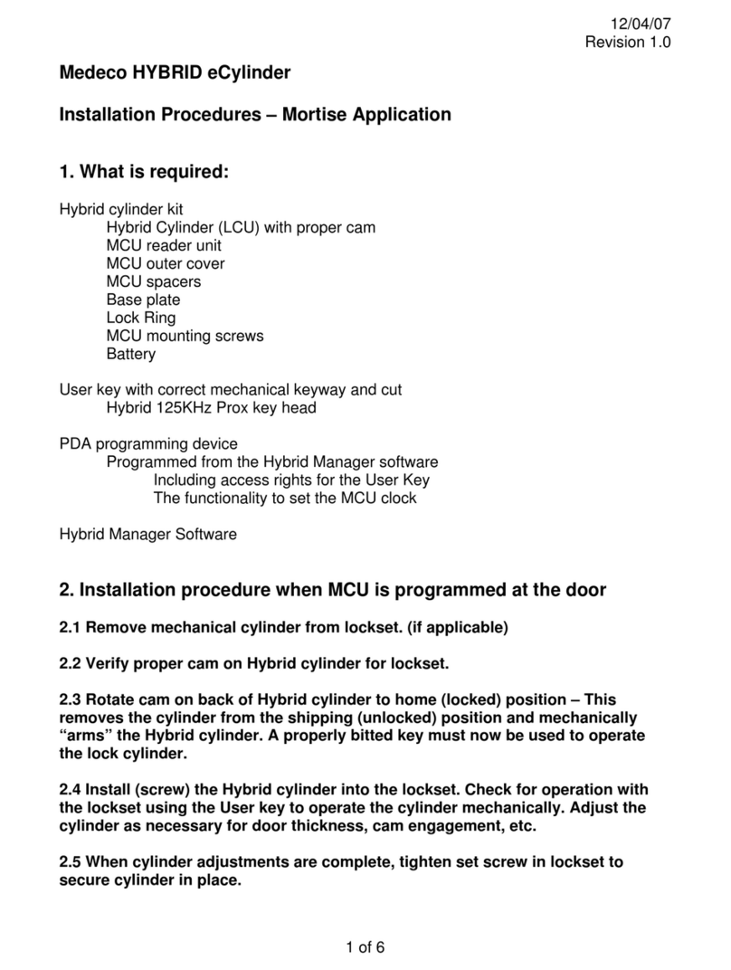 Medeco HYBRID eCylinder Reference guide