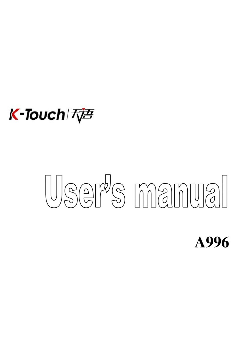 K-Touch Tianyu A996 User manual