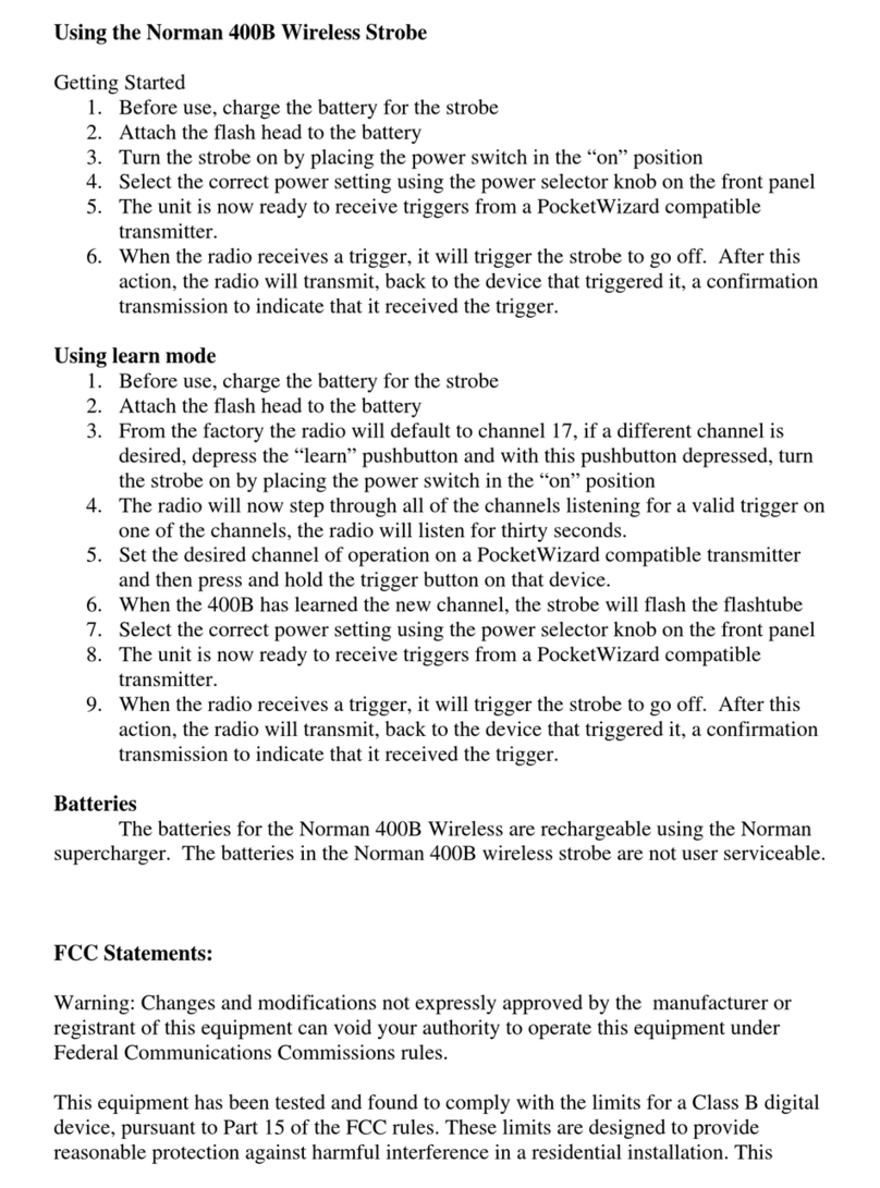 Norman 400B User manual