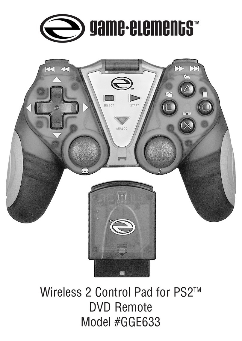 Game Elements Wireless 2 Control Pad for PS2 Quick start guide
