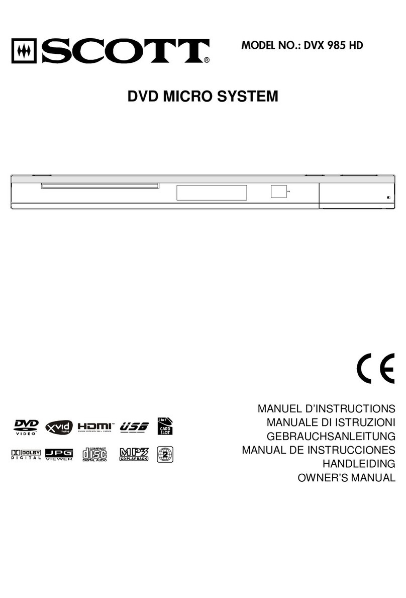 Scott DVX 985 HD User manual