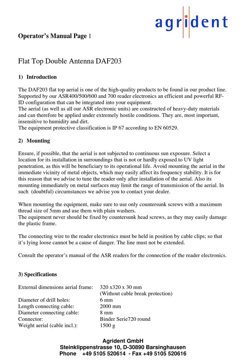 Agrident DAF203 Operator's manual