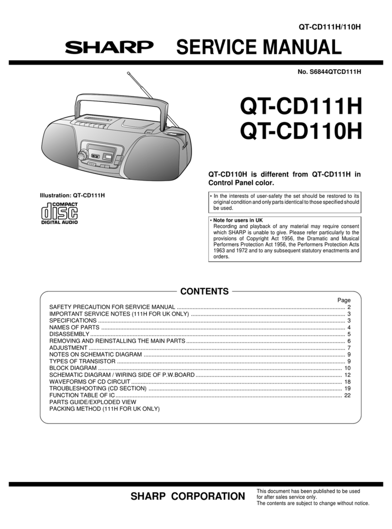 Sharp QT-CD111H User manual Sharp QT-CD111H User manual