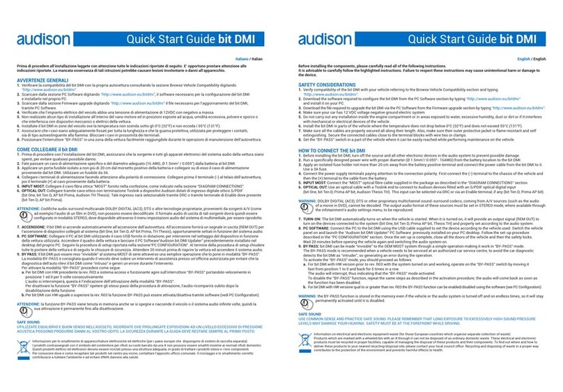 Audison bit DMI quick start guide