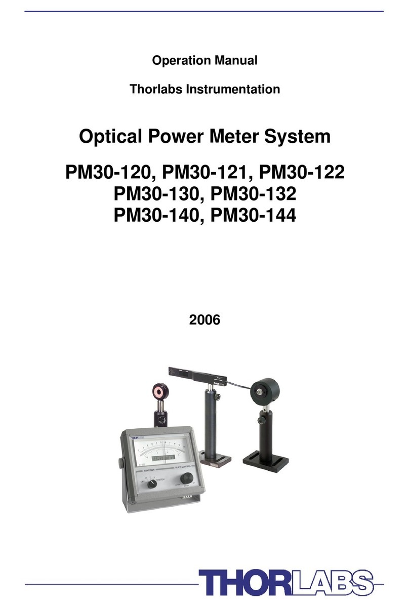 THORLABS PM30-120 User manual