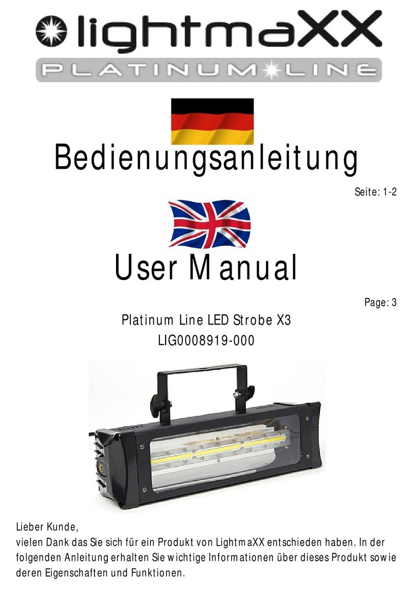 Lightmaxx Platinum Line LED Strobe X3 user manual