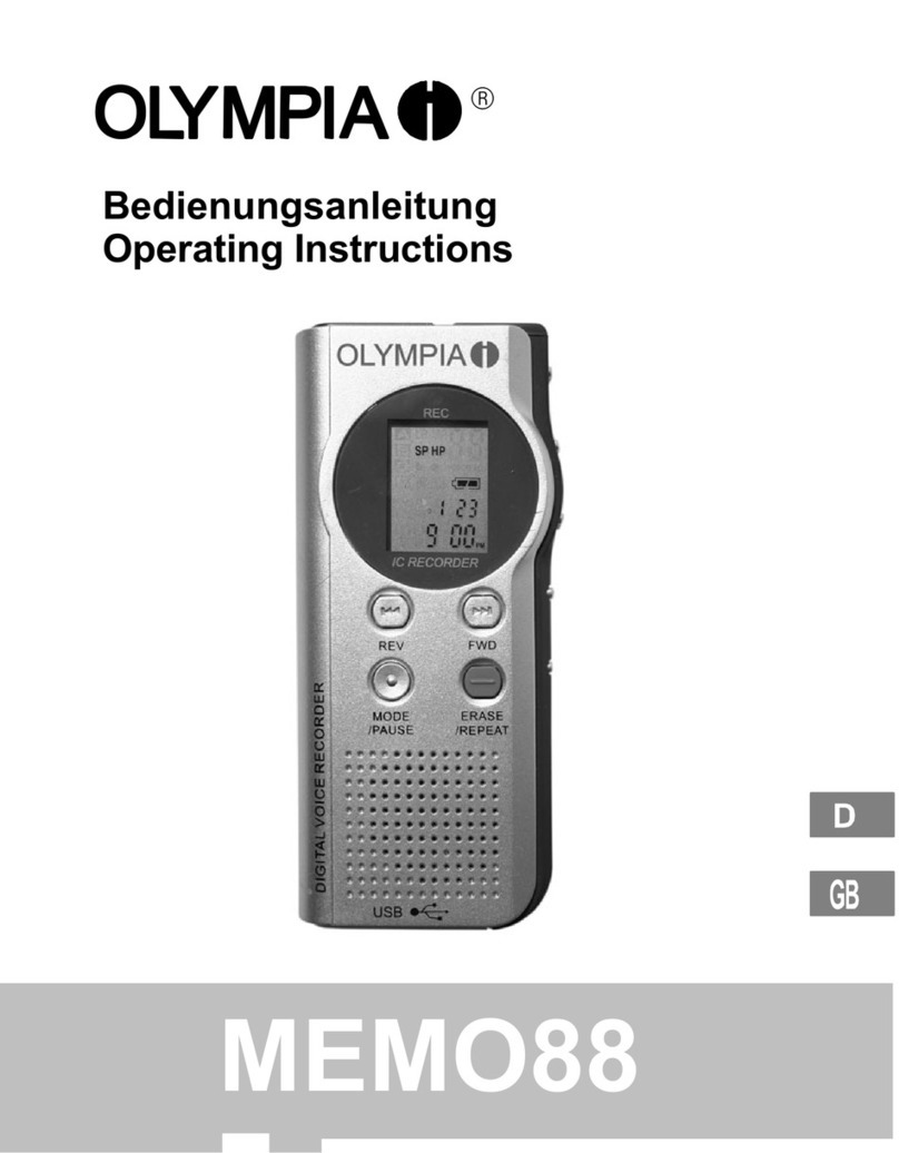 Olympia MEMO88 operating instructions