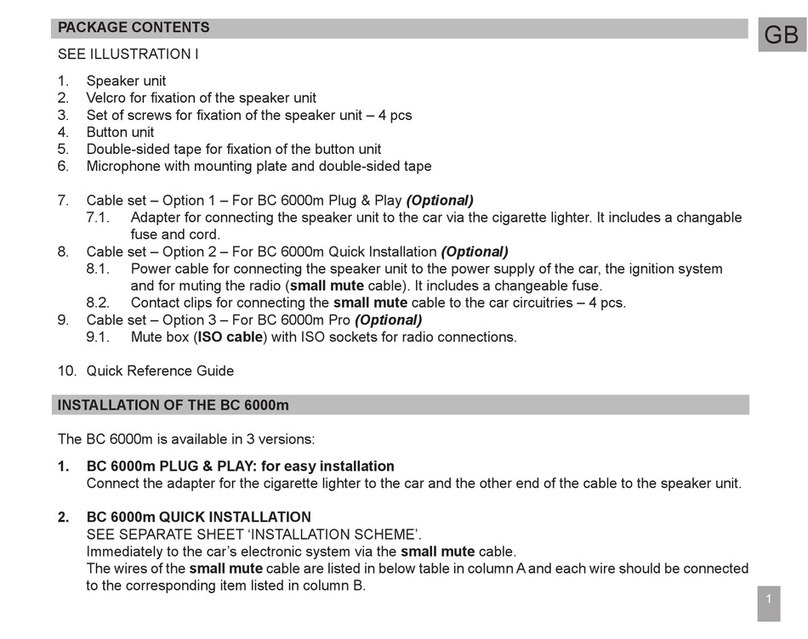 MRHANDSFREE BC 6000m user manual