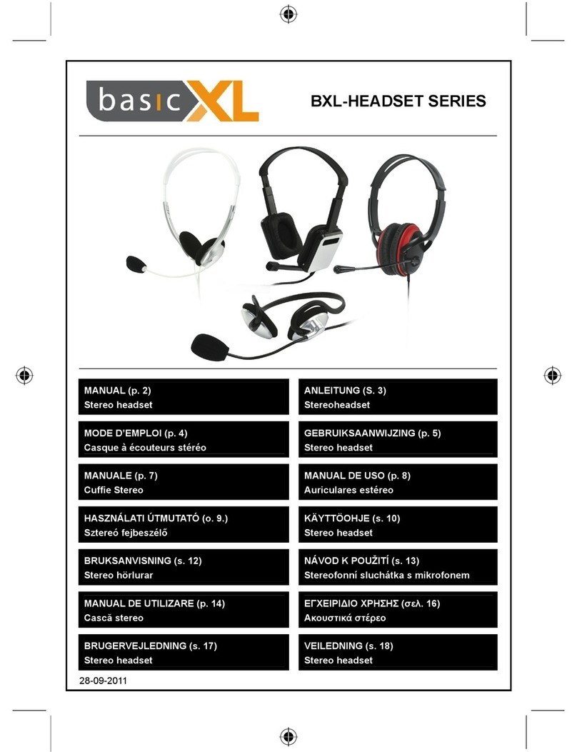 Basic XL BXL-HEADSET SERIES user manual