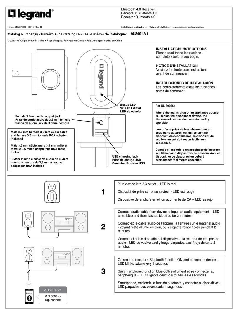 LEGRAND AU8001-V1 User manual