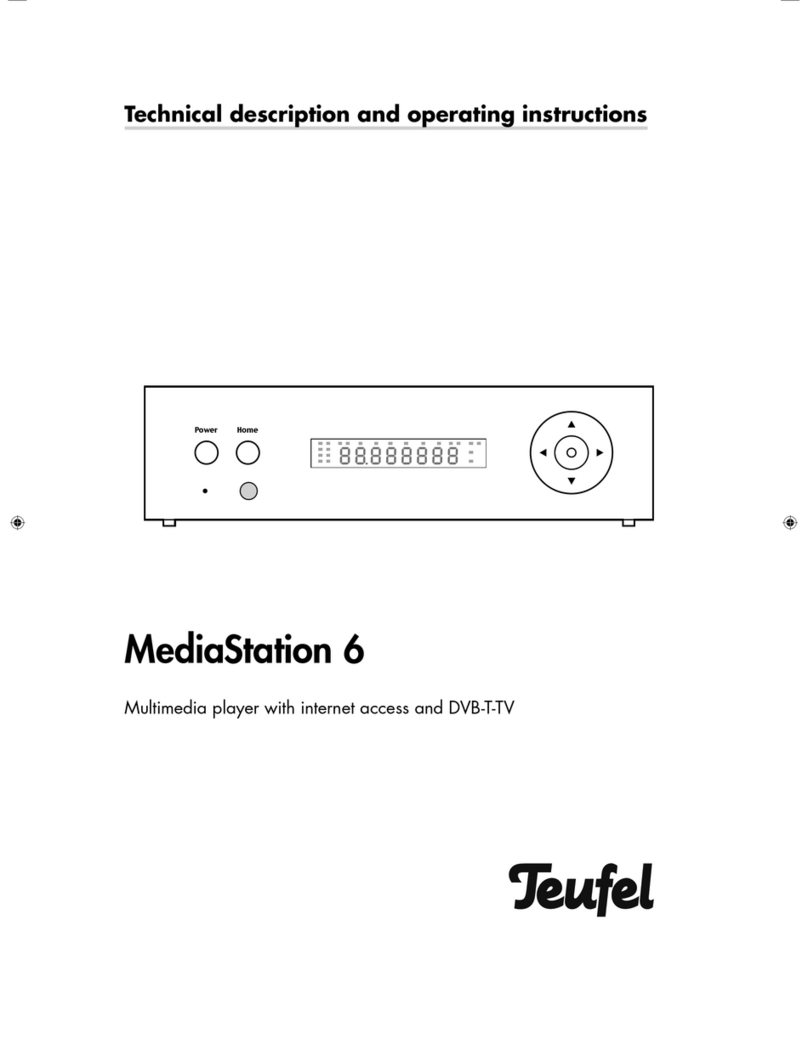 Teufel MediaStation 6 Technical description and operating instructions