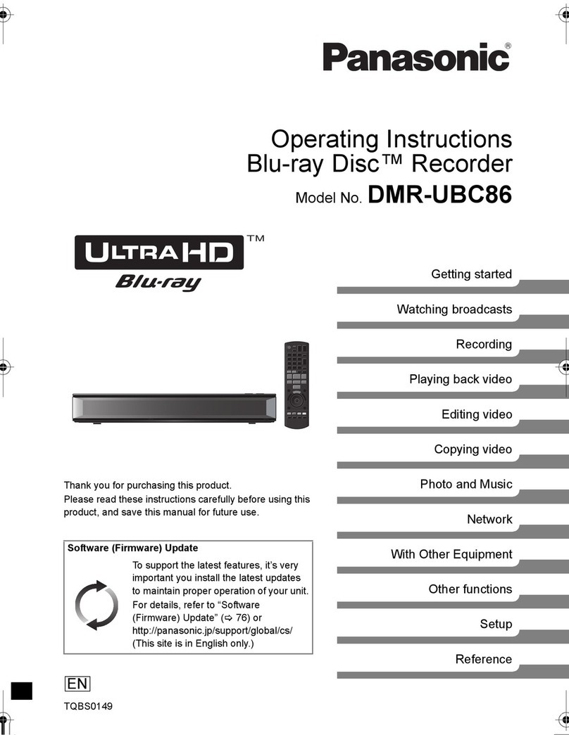 Panasonic DMR-UBC86 User manual