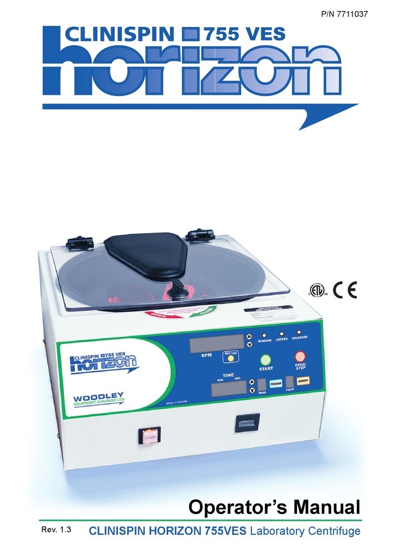 Clinispin Horizon 755VES Operator's manual