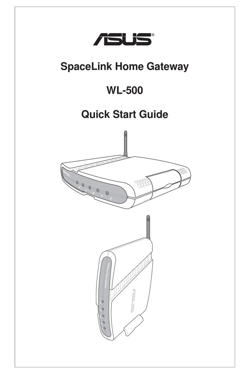 Asus SpaceLink WL-500 quick start guide