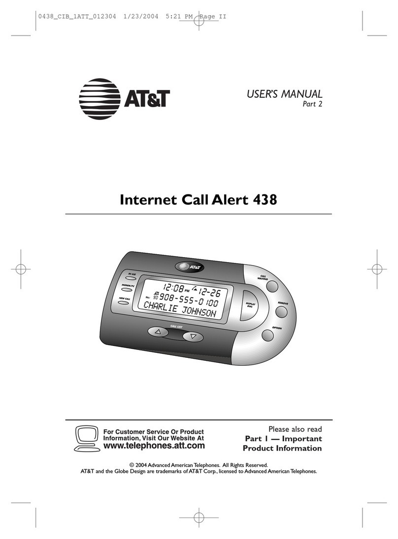 AT&T Internet Call Alert 438 user manual