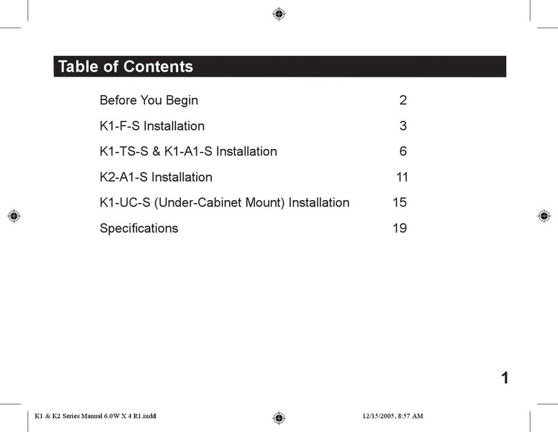 K2 Mounts K1-F-S installation manual