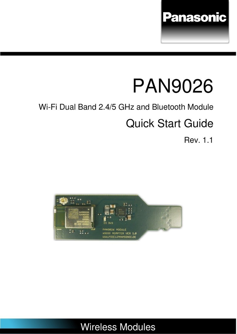 Panasonic PAN9026 quick start guide