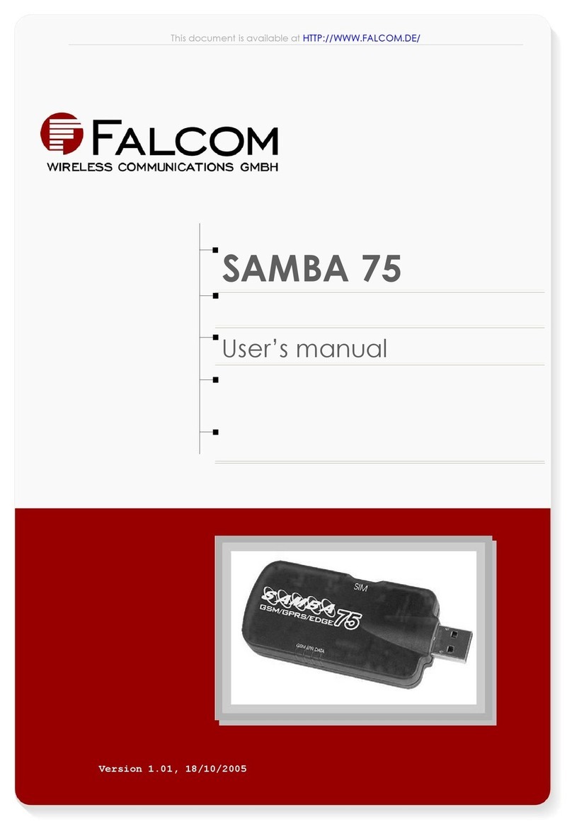FALCOM SAMBA 75 User manual
