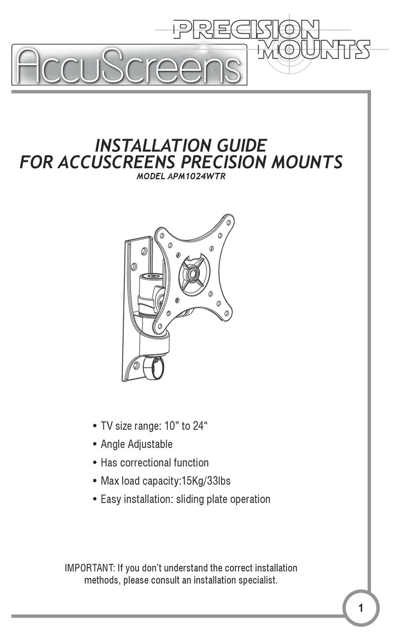 AccuScreens Precision Mounts APM1024WTR installation guide