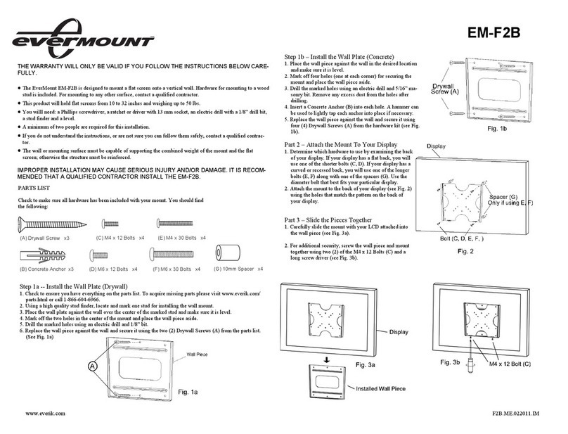Everik EverMount EM-F2B User manual