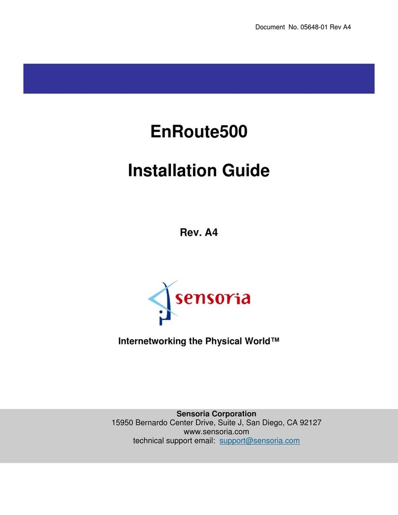 Sensoria EnRoute500 installation guide Sensoria EnRoute500 installation guide