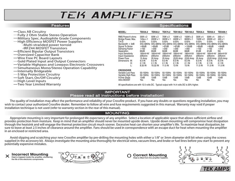 Crossfire TEK50.2 User manual