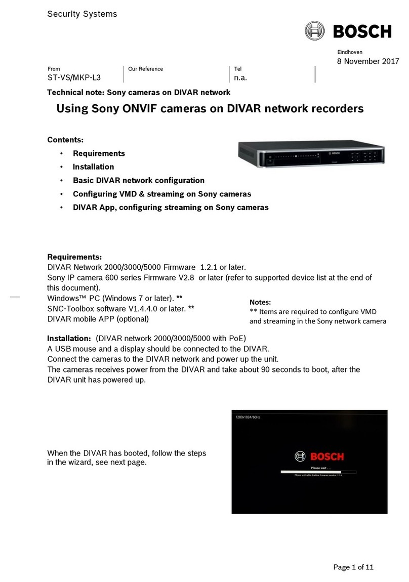 Bosch DIVAR 2000 Technical notes