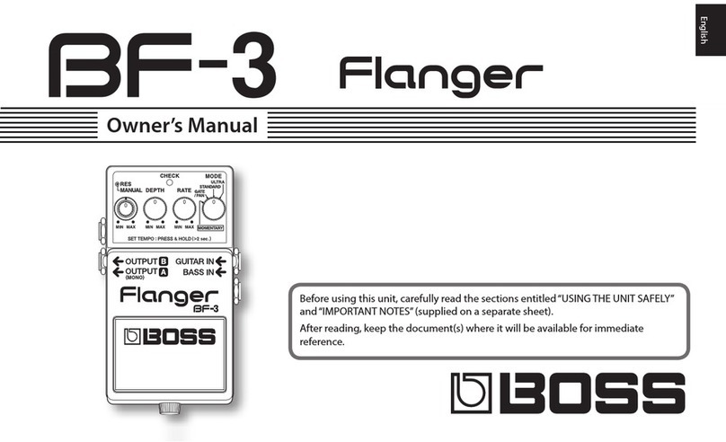 BOSSCO BF-3 owner's manual