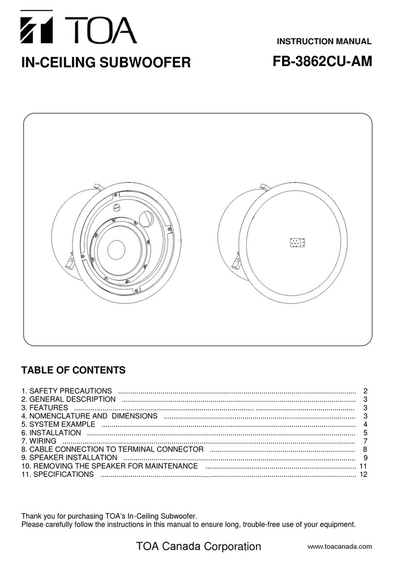 Toa FB-3862CU-AM instruction manual