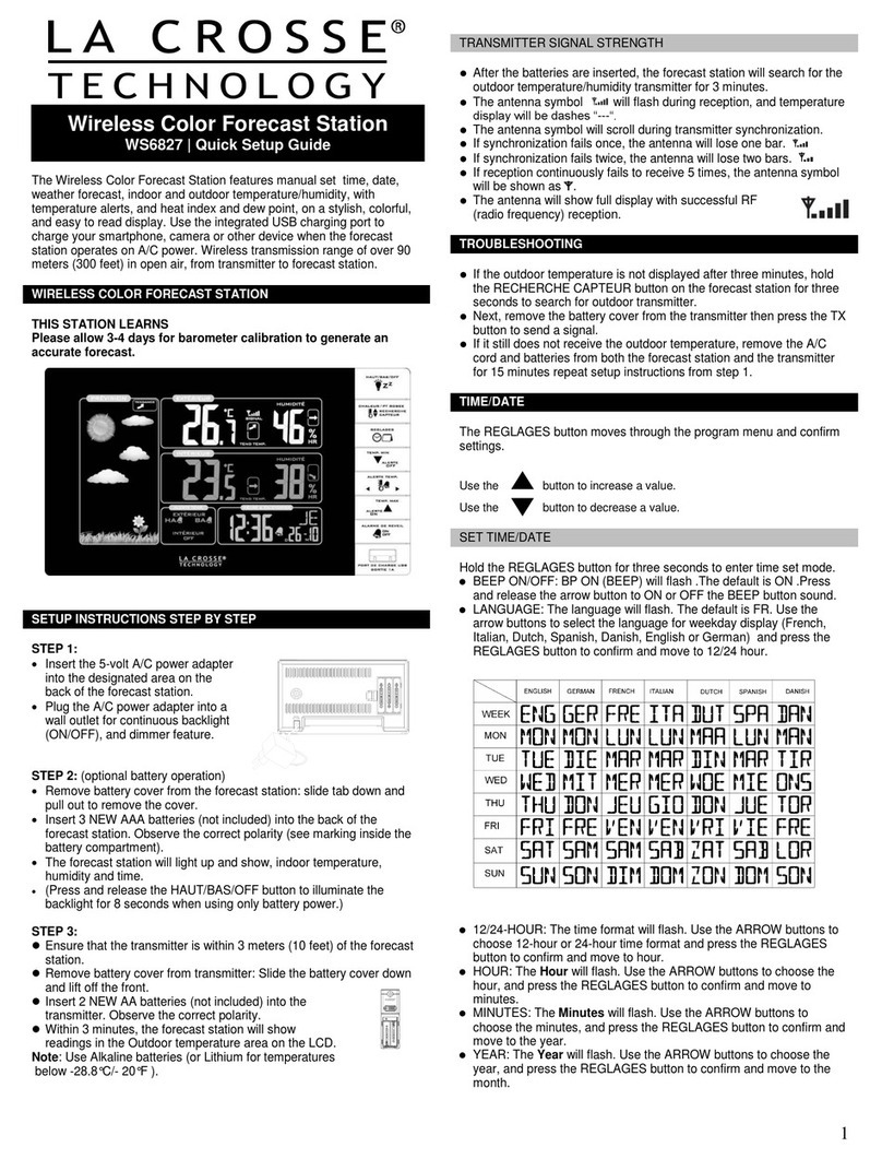 La Crosse Technology WS6827 User manual