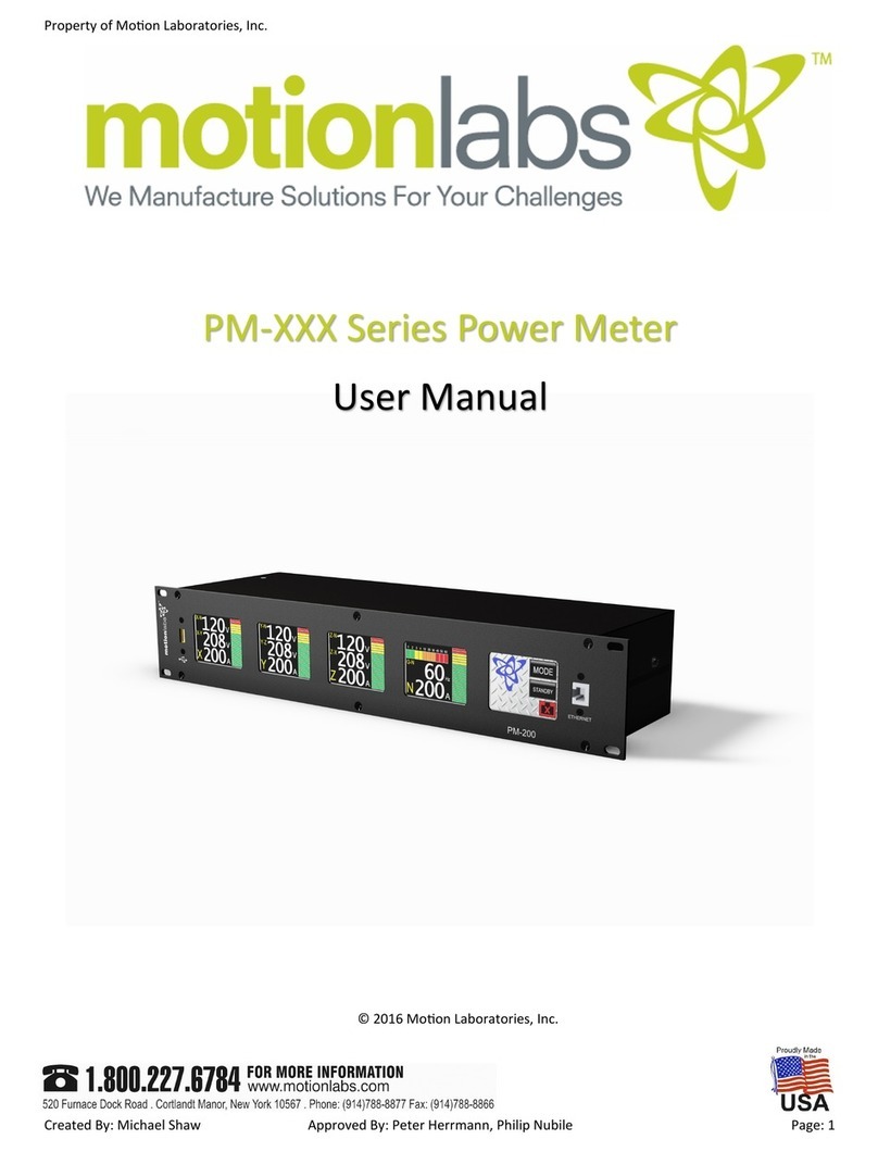 Motion Labs PM Series User manual